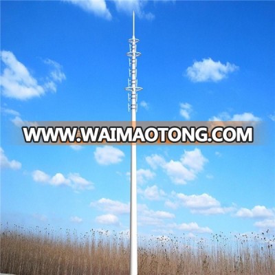 Steel pipe communication self supporting galvanized steel telecommunication monopole single tube towers